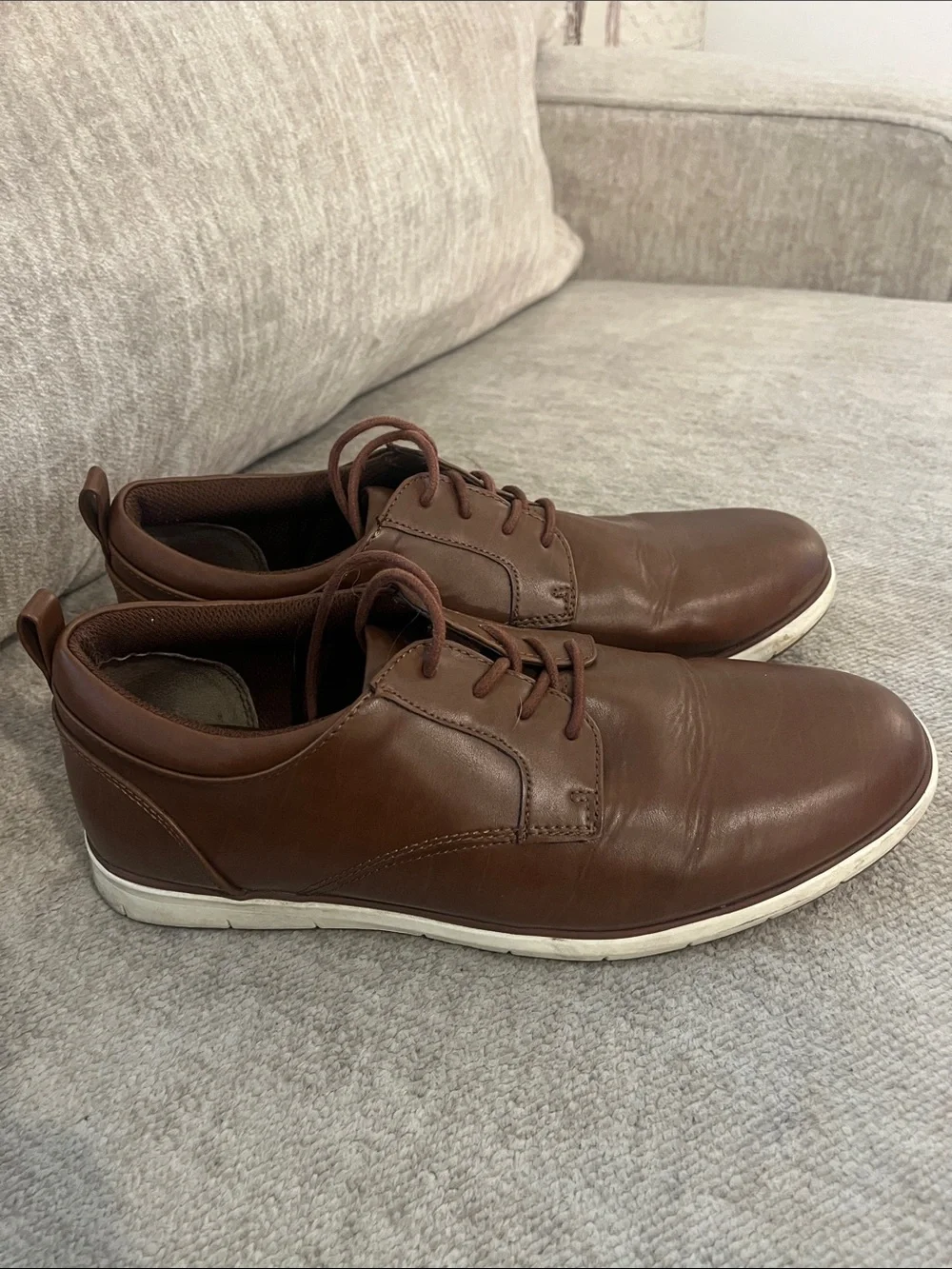 Goodfellow Brown Faux Leather Lace Up Shoes